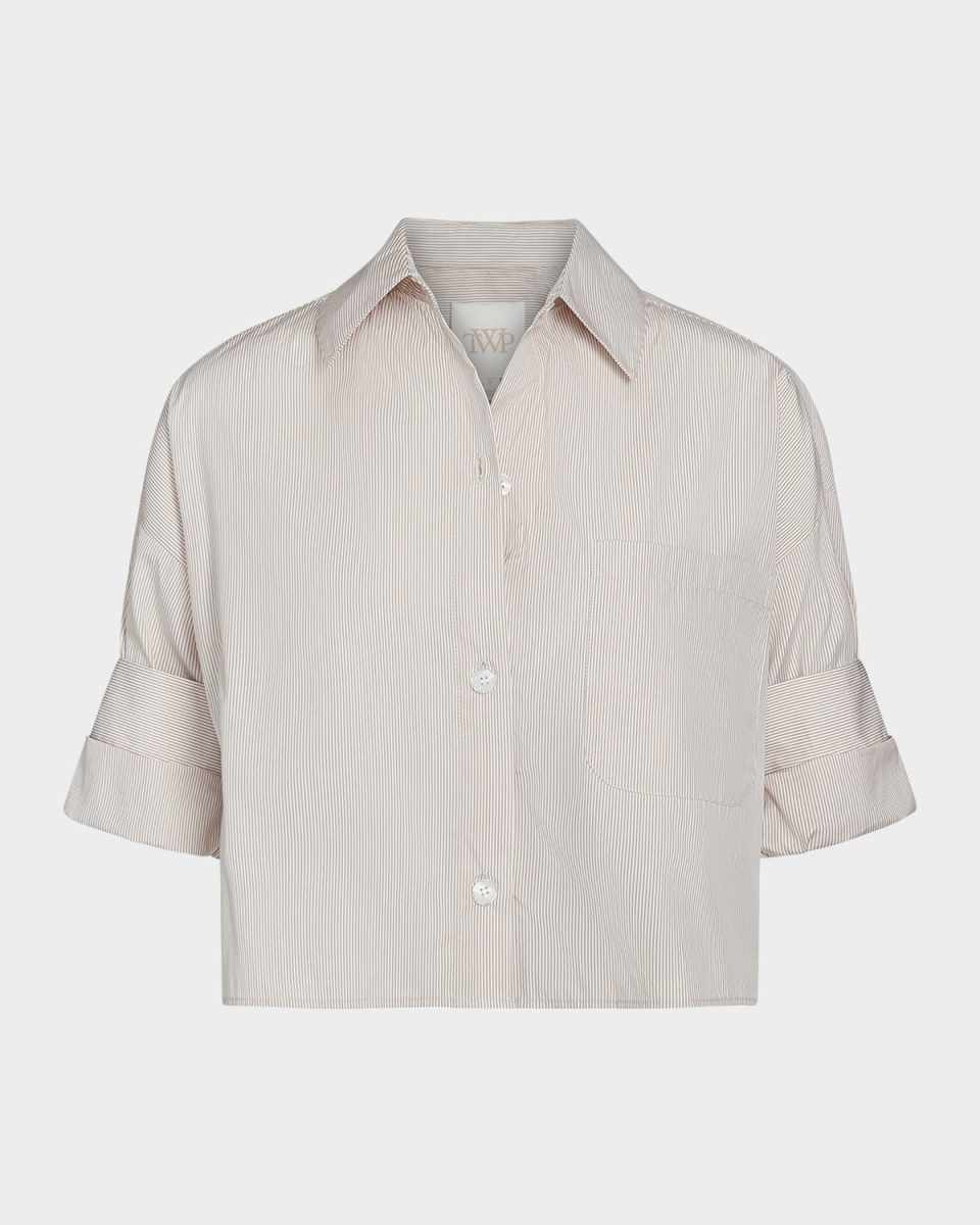 Next Ex Striped Button-Front Shirt